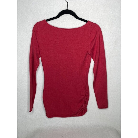 Boston Proper Womens Lightweight Red Cashmere Blend Size S Sweater Holiday Fall - Picture 6 of 6